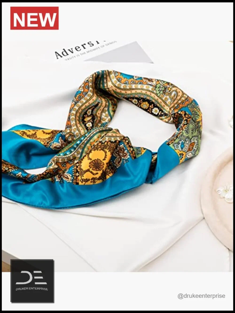4 Pack Satin Scarf for Women - Silk Like Square Head Wrap Hair Scarf Bandana